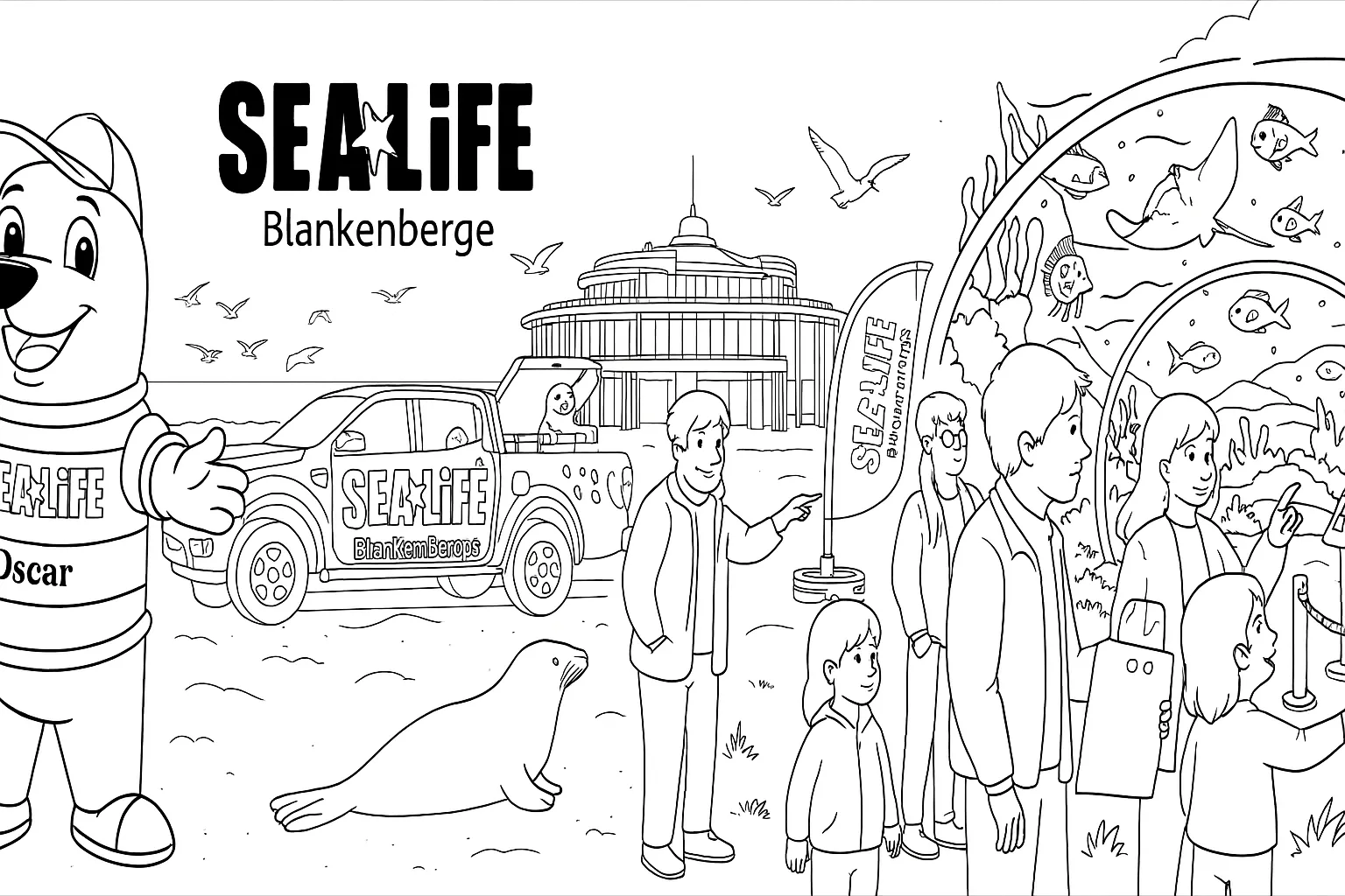 A Black And Line Art Style Illustration Displays S