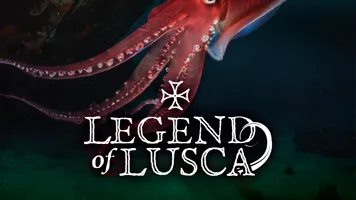 Legend of Lusca VR experience by Immotion at SEA LIFE Grapevine Aquarium, featuring a diver exploring a sunken ship with a giant squid in deep, mysterious waters.
