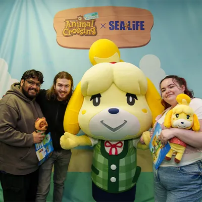 Guests at SEA LIFE London Animal Crossing Event