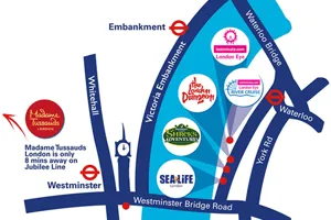 Merlin Southbank map