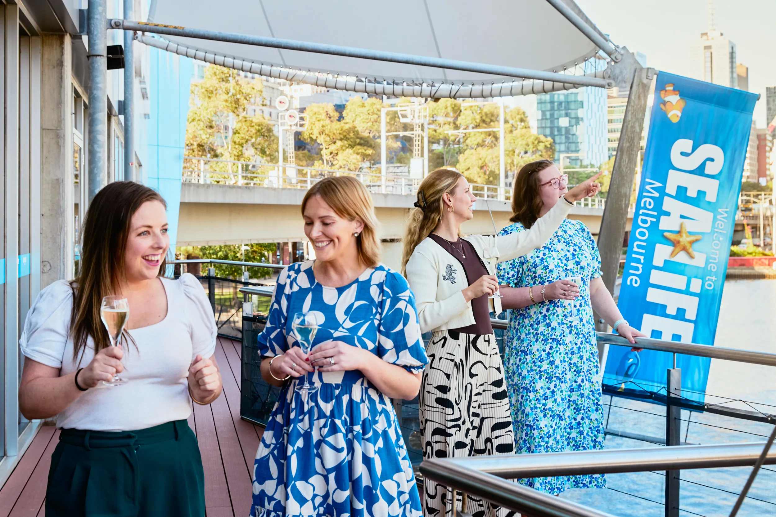 Guests on the balcony