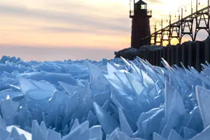 Blue Ice in Michigan