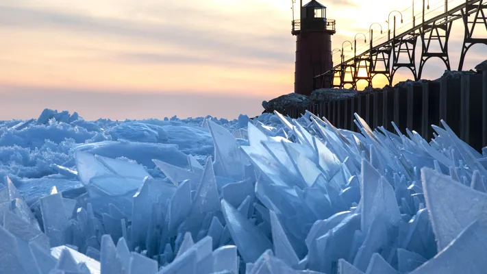 Blue Ice in Michigan