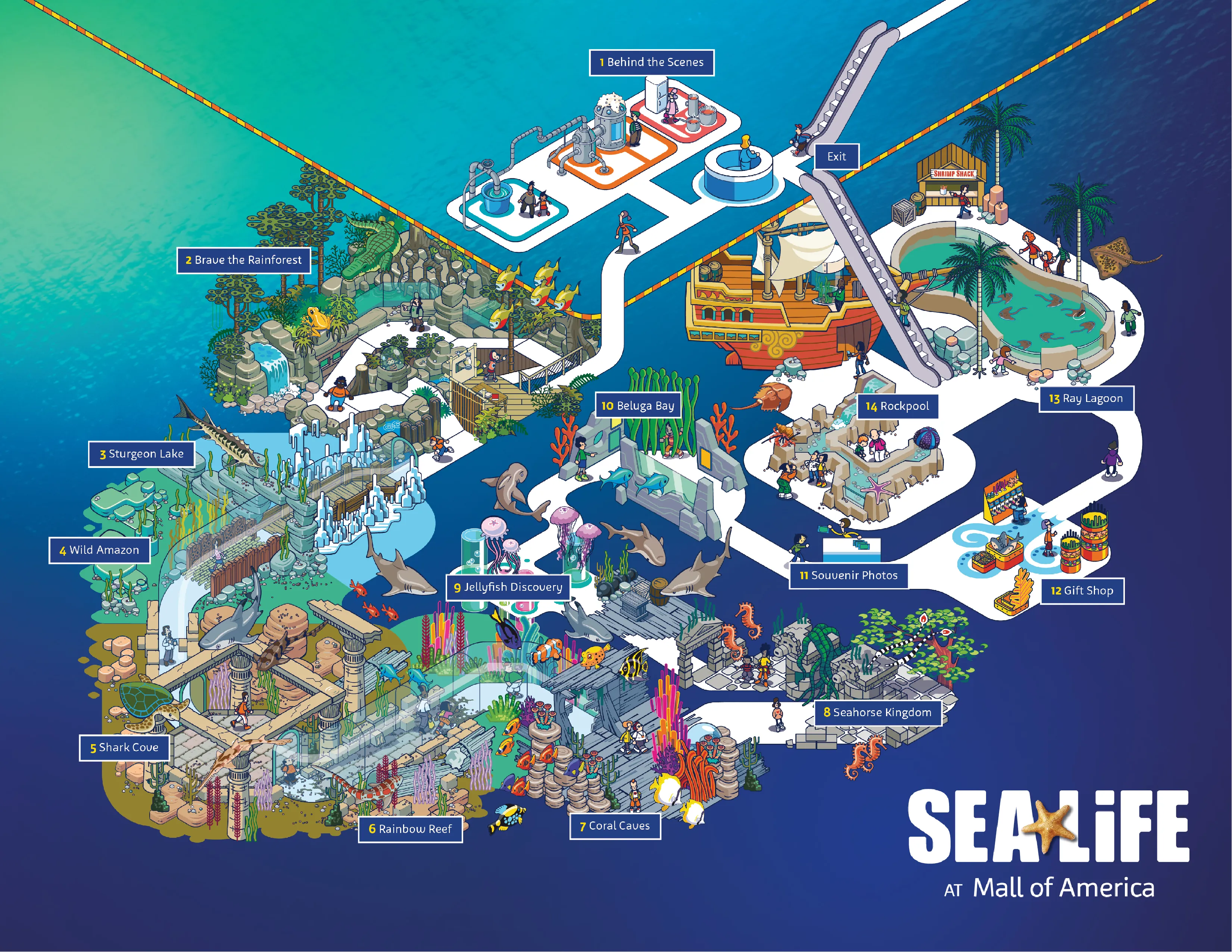 SEA LIFE Mall of America Map