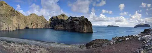 Klettsvik Bay in Iceland