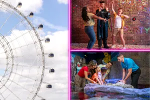 Collage showcasing the 3 Orlando attractions at Icon Park