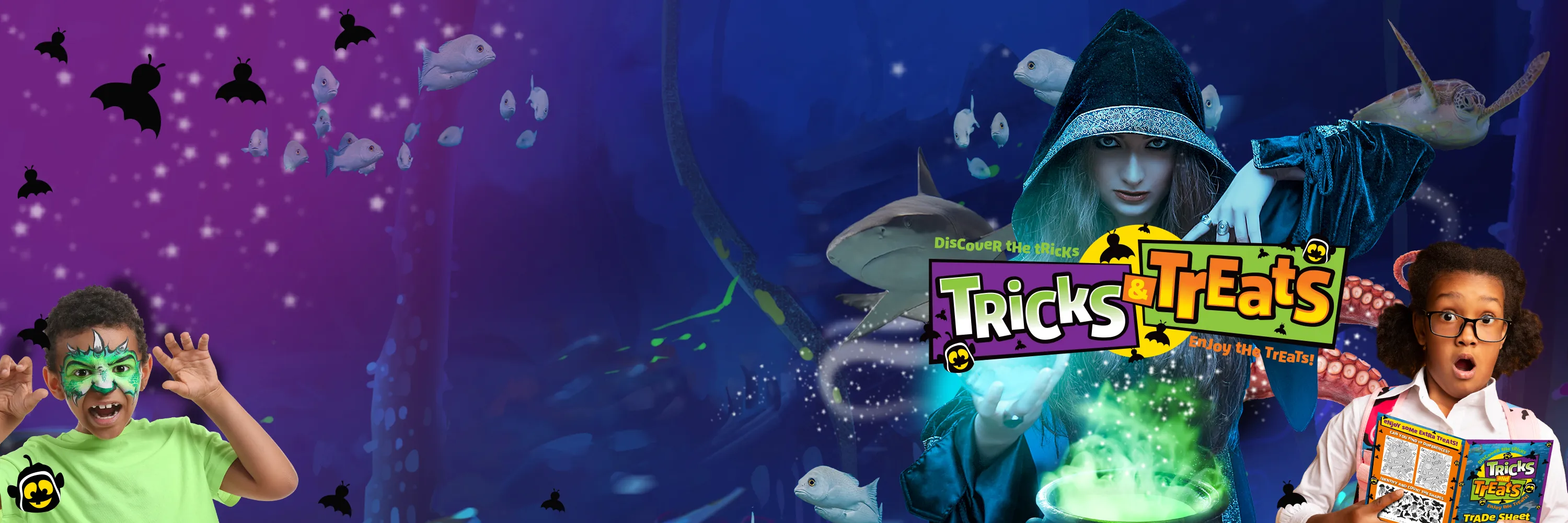 SEALIFE Tricks Treats Event Page Desktop Banner 3000X1000 JS Edit 2