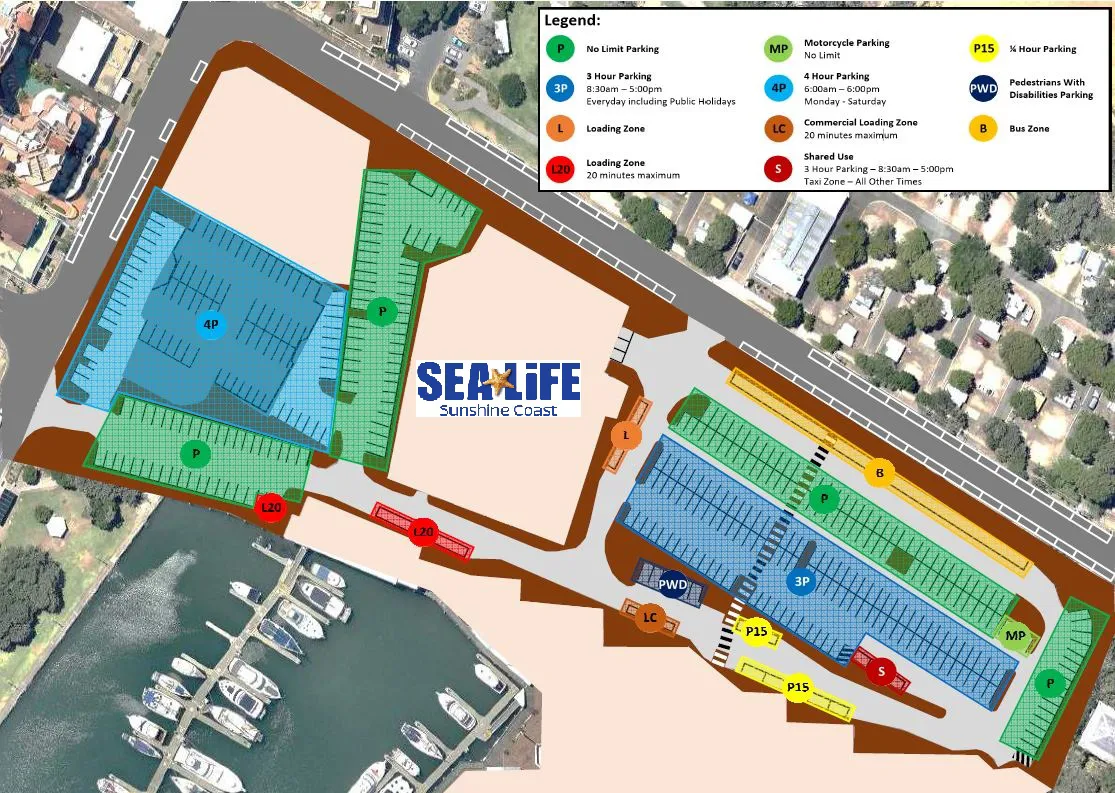 Aquarium Parking SEA LIFE Sunshine Coast (Formerly Underwater World)