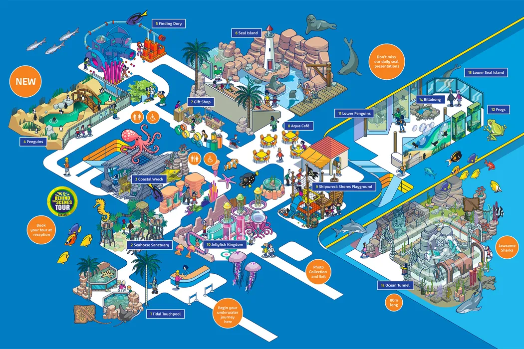 Aquarium Map SEA LIFE Sunshine Coast Aquarium (Formerly Underwater World)