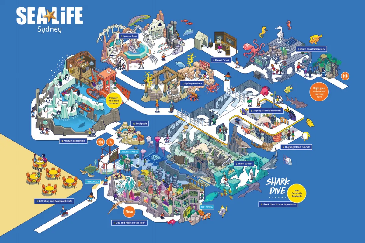 Attraction Map SEA LIFE Sydney Aquarium