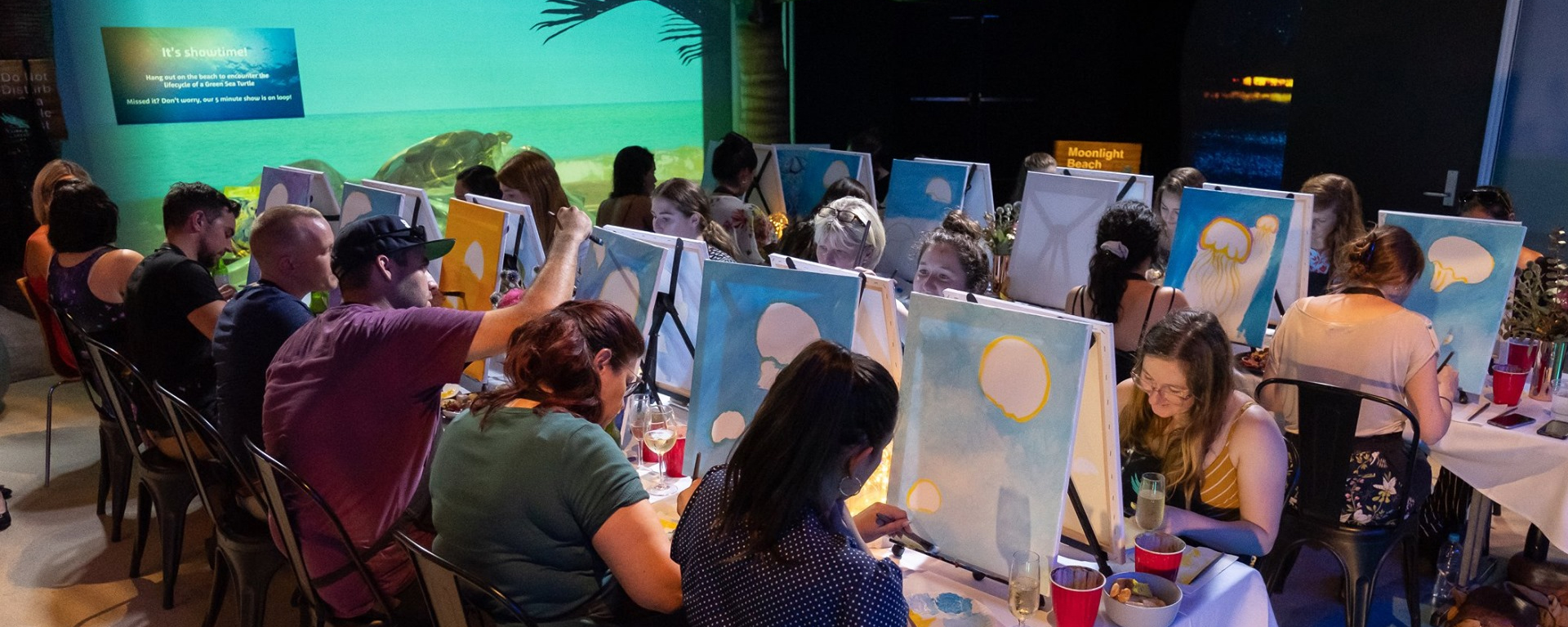 Discover Unique Experiences Champainting Under the Sea at SEA LIFE Sydney