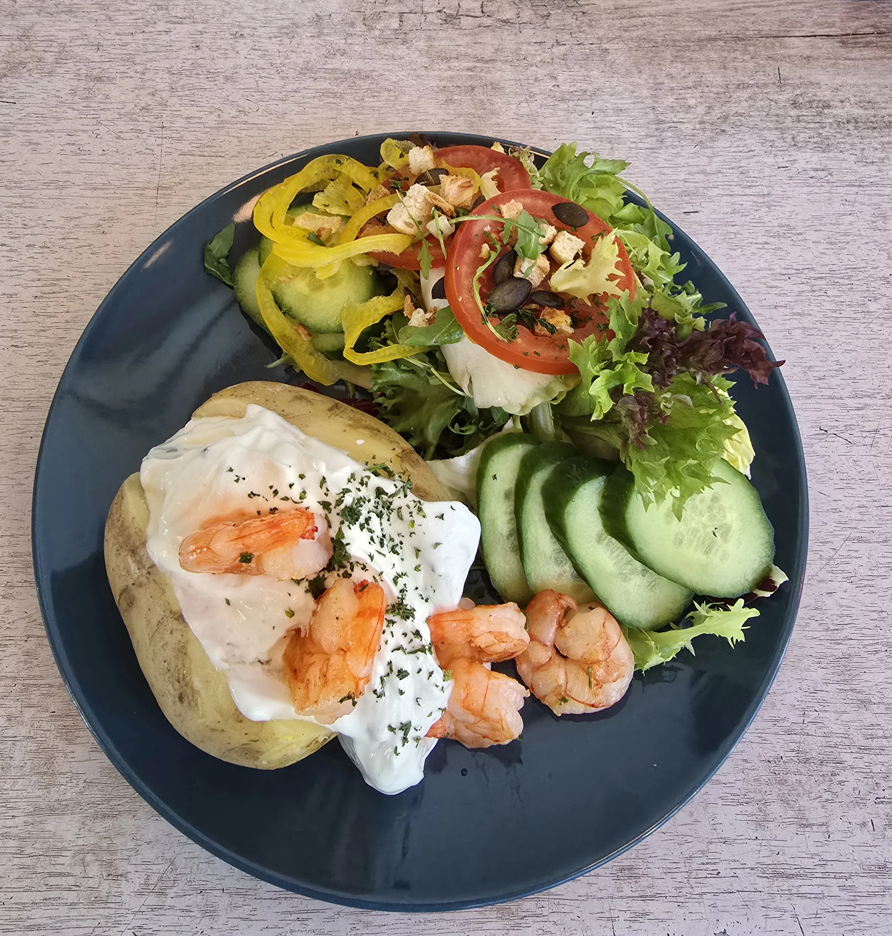 Ofenkartoffel Mit Riesengarnelen